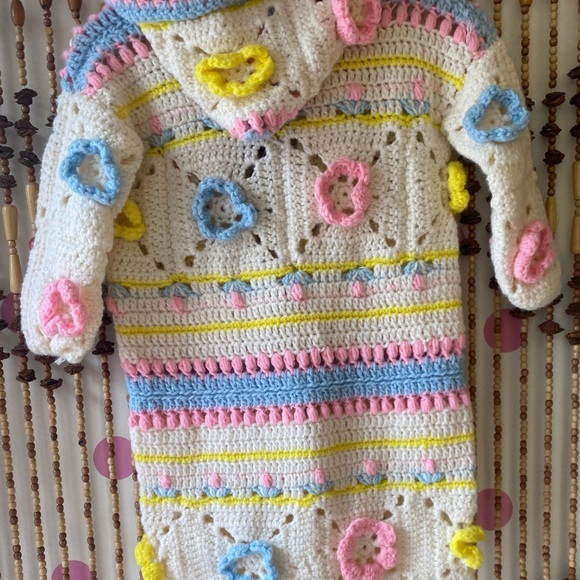 Vintage Handmade Crocheted Baby Bunting Bag, Sleep Sack - Picture 5 of 5